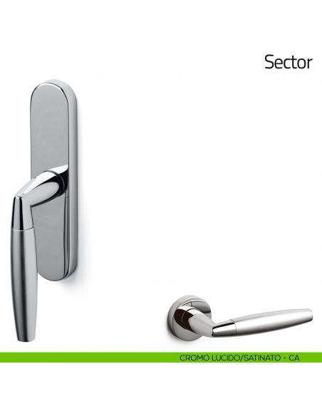 Maniglia per finestra cremonese Sector Olivari cromo lucido/satinato