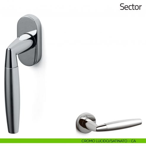 Maniglia per finestra martellina DK Sector Olivari cromo lucido/satinato