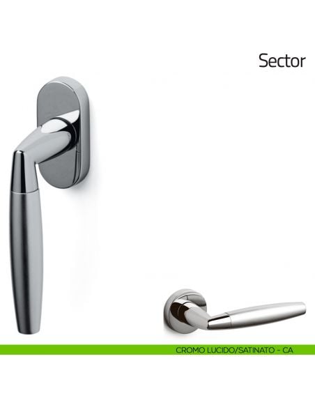Maniglia per finestra martellina DK Sector Olivari cromo lucido/satinato