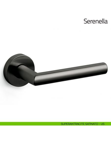 Maniglia per porta Serenella Olivari superantracite satinato