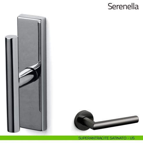 Maniglia per finestra cremonese Serenella Olivari superantracite satinato