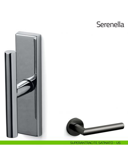 Maniglia per finestra cremonese Serenella Olivari superantracite satinato