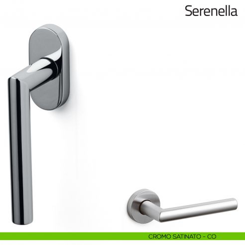 Maniglia per finestra martellina DK Serenella Olivari cromo satinato