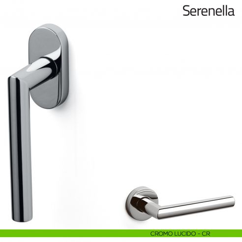 Maniglia per finestra martellina DK Serenella Olivari cromo lucido