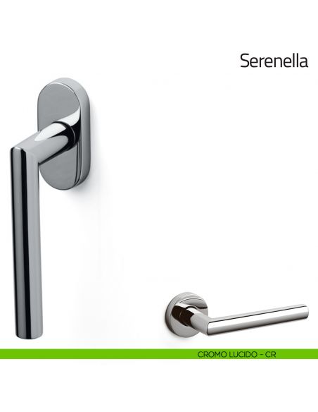 Maniglia per finestra martellina DK Serenella Olivari cromo lucido