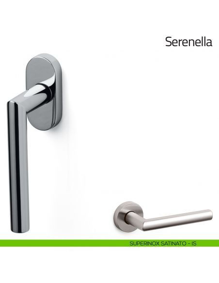 Maniglia per finestra martellina DK Serenella Olivari superinox satinato