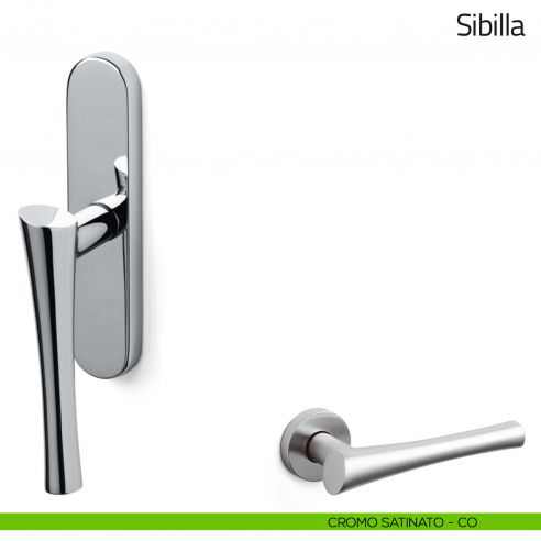 Maniglia per finestra cremonese Sibilla Olivari cromo satinato