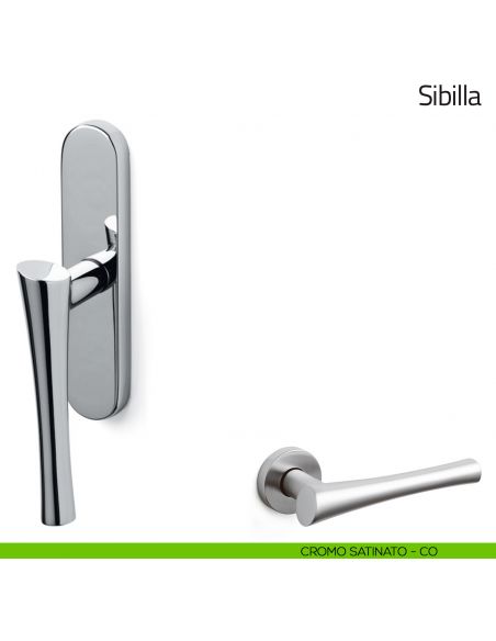 Maniglia per finestra cremonese Sibilla Olivari cromo satinato