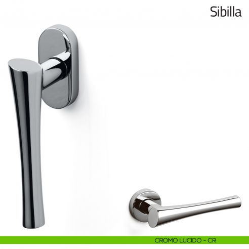 Maniglia per finestra martellina DK Sibilla Olivari cromo lucido