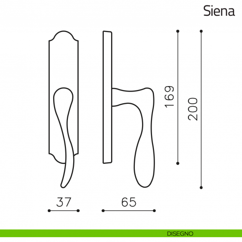 Maniglia per finestra cremonese Siena Olivari