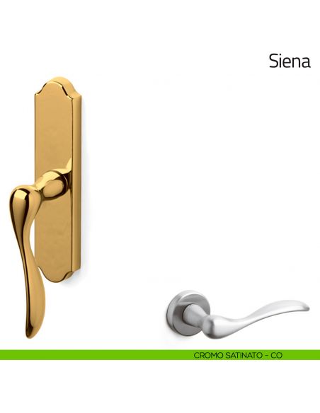 Maniglia per finestra cremonese Siena Olivari cromo satinato