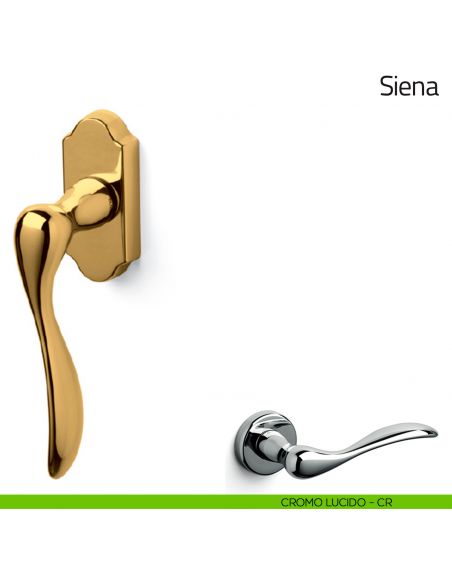 Maniglia per finestra martellina DK Siena Olivari cromo lucido