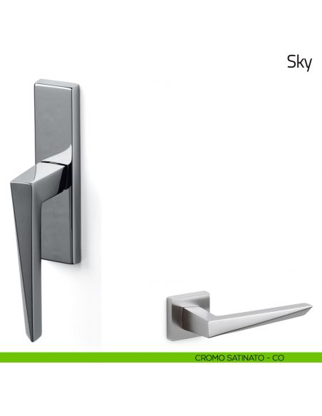 Maniglia per finestra cremonese Sky Olivari cromo satinato