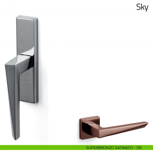 Maniglia per finestra cremonese Sky Olivari superbronzo satinato