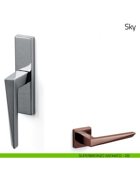 Maniglia per finestra cremonese Sky Olivari superbronzo satinato