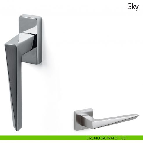 Maniglia per finestra martellina DK Sky Olivari cromo satinato