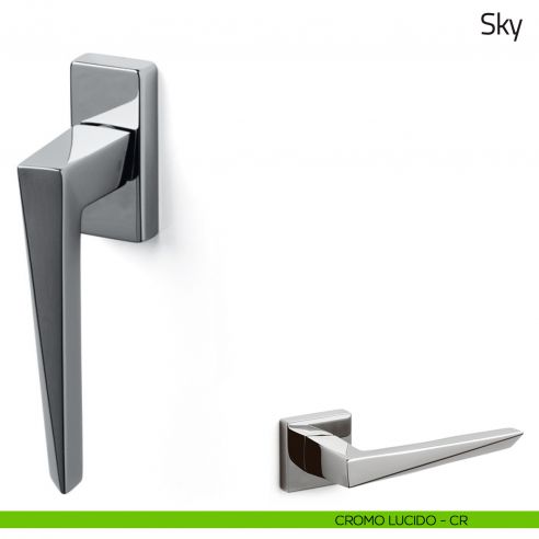 Maniglia per finestra martellina DK Sky Olivari cromo lucido