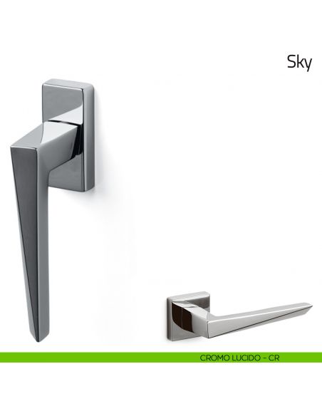 Maniglia per finestra martellina DK Sky Olivari cromo lucido