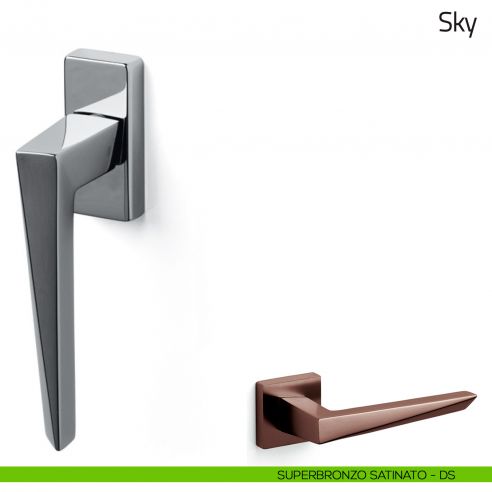 Maniglia per finestra martellina DK Sky Olivari superbronzo satinato