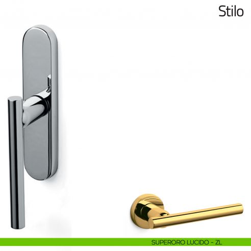 Maniglia per finestra cremonese Stilo Olivari superoro lucido