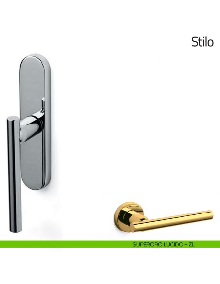 Maniglia per finestra cremonese Stilo Olivari superoro lucido