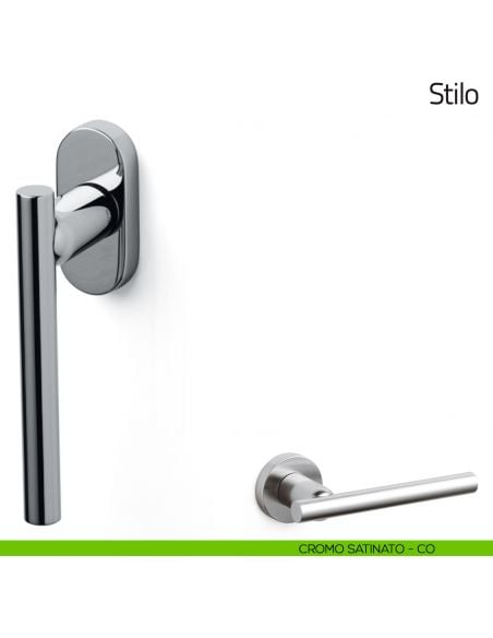 Maniglia per finestra martellina DK Stilo Olivari cromo satinato