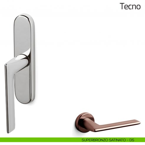 Maniglia per finestra cremonese Tecno Olivari superbronzo satinato
