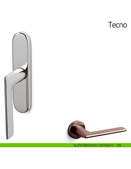 Maniglia per finestra cremonese Tecno Olivari superbronzo satinato