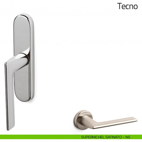 Maniglia per finestra cremonese Tecno Olivari supernichel satinato