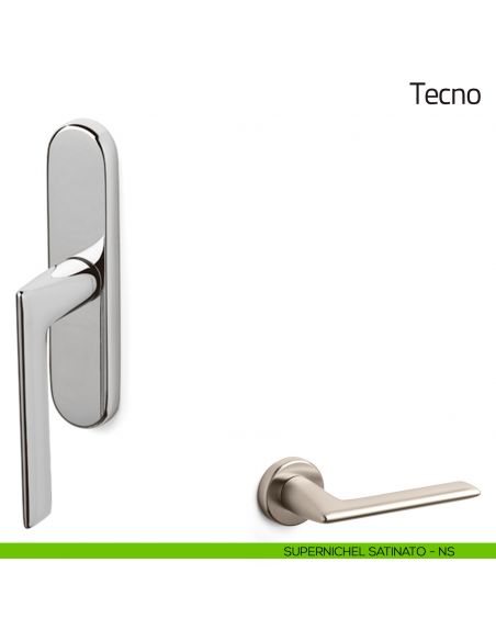 Maniglia per finestra cremonese Tecno Olivari supernichel satinato