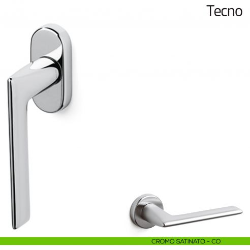 Maniglia per finestra martellina DK Tecno Olivari cromo satinato