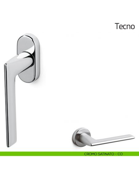 Maniglia per finestra martellina DK Tecno Olivari cromo satinato