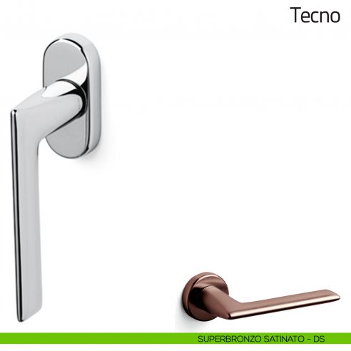 Maniglia per finestra martellina DK Tecno Olivari superbronzo satinato