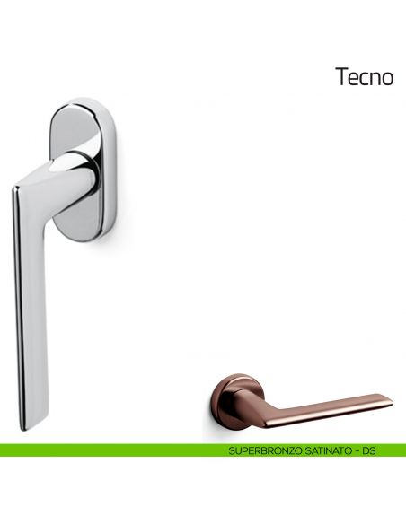Maniglia per finestra martellina DK Tecno Olivari superbronzo satinato