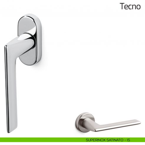 Maniglia per finestra martellina DK Tecno Olivari superinox satinato