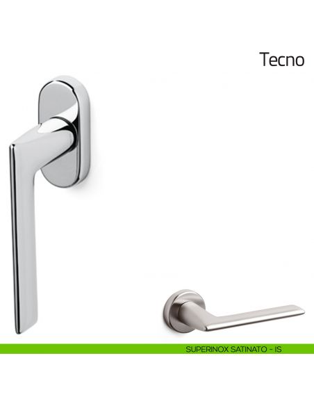 Maniglia per finestra martellina DK Tecno Olivari superinox satinato