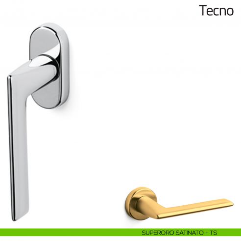 Maniglia per finestra martellina DK Tecno Olivari superoro satinato