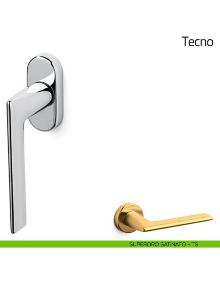 Maniglia per finestra martellina DK Tecno Olivari superoro satinato