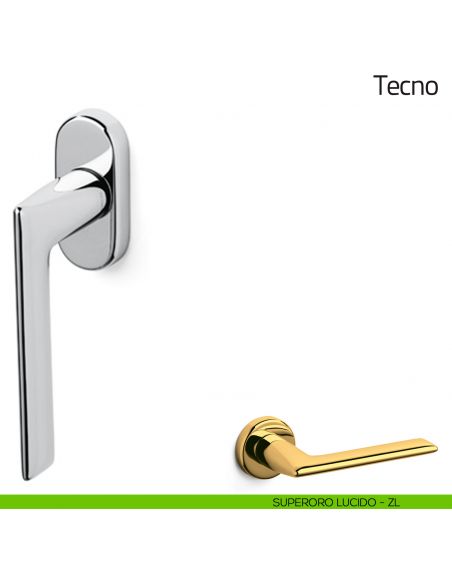 Maniglia per finestra martellina DK Tecno Olivari superoro lucido
