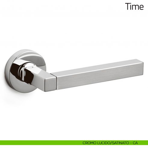 Maniglia per porta Time Olivari cromo lucido/satinato