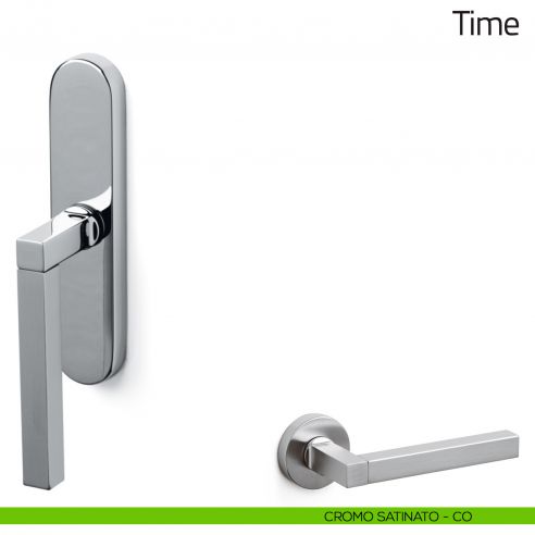 Maniglia per finestra cremonese Time Olivari cromo satinato