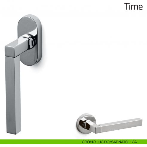 Maniglia per finestra martellina DK Time Olivari cromo lucido/satinato