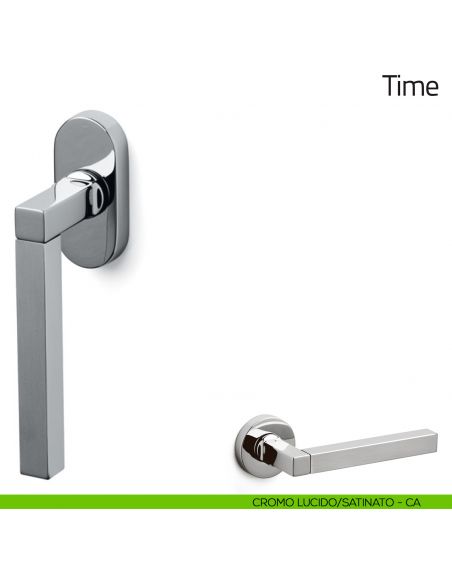 Maniglia per finestra martellina DK Time Olivari cromo lucido/satinato