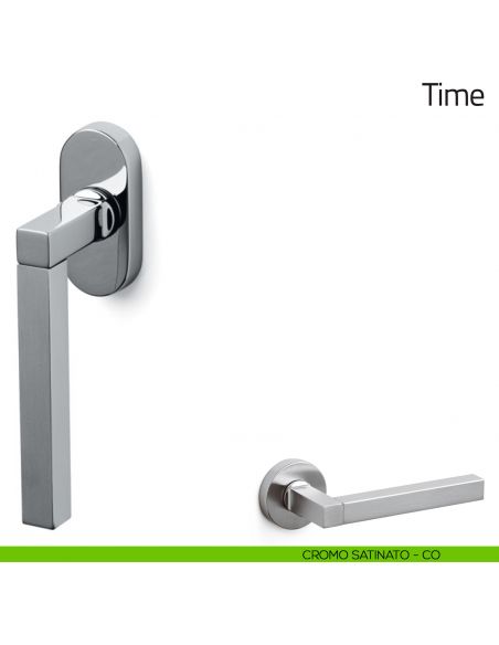 Maniglia per finestra martellina DK Time Olivari cromo satinato