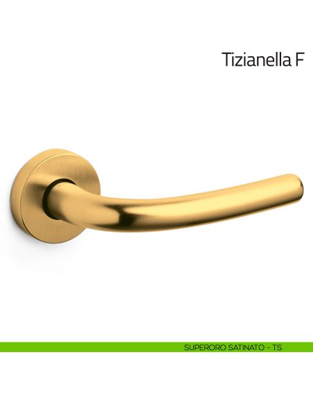 Maniglia per porta Tizianella F Olivari superoro satinato