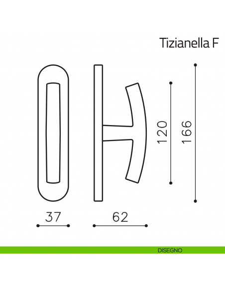 Maniglia per finestra cremonese Tizianella F Olivari disegno
