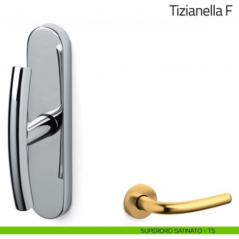 Maniglia per finestra cremonese Tizianella F Olivari superoro satinato