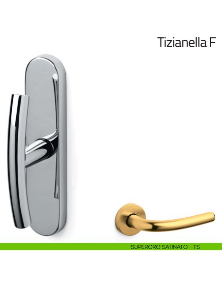 Maniglia per finestra cremonese Tizianella F Olivari superoro satinato