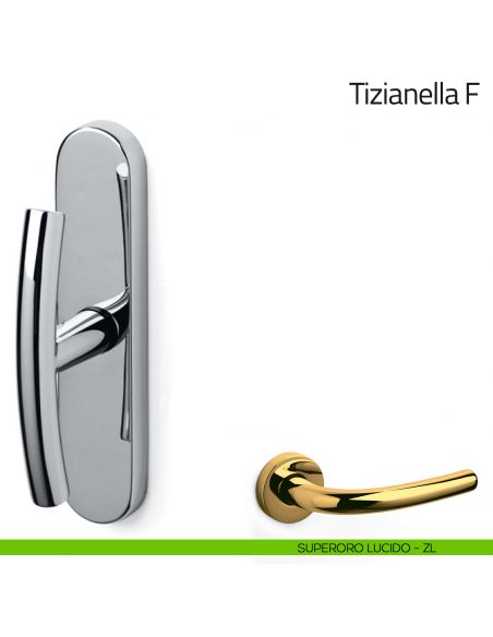 Maniglia per finestra cremonese Tizianella F Olivari superoro lucido