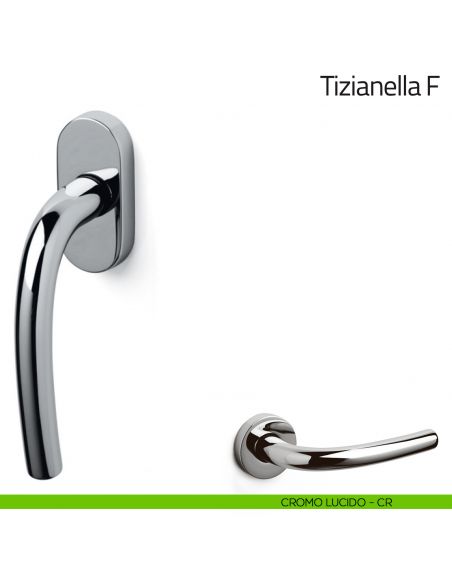 Maniglia per finestra martellina DK Tizianella F Olivari cromo lucido